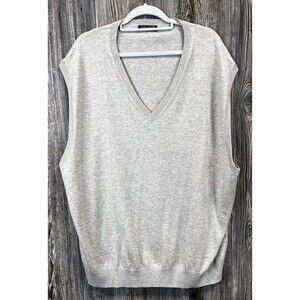 Kallspin‎ Sweater Vest Men's 3XL Wool Blend Beige V-Neck Career Casual Classic